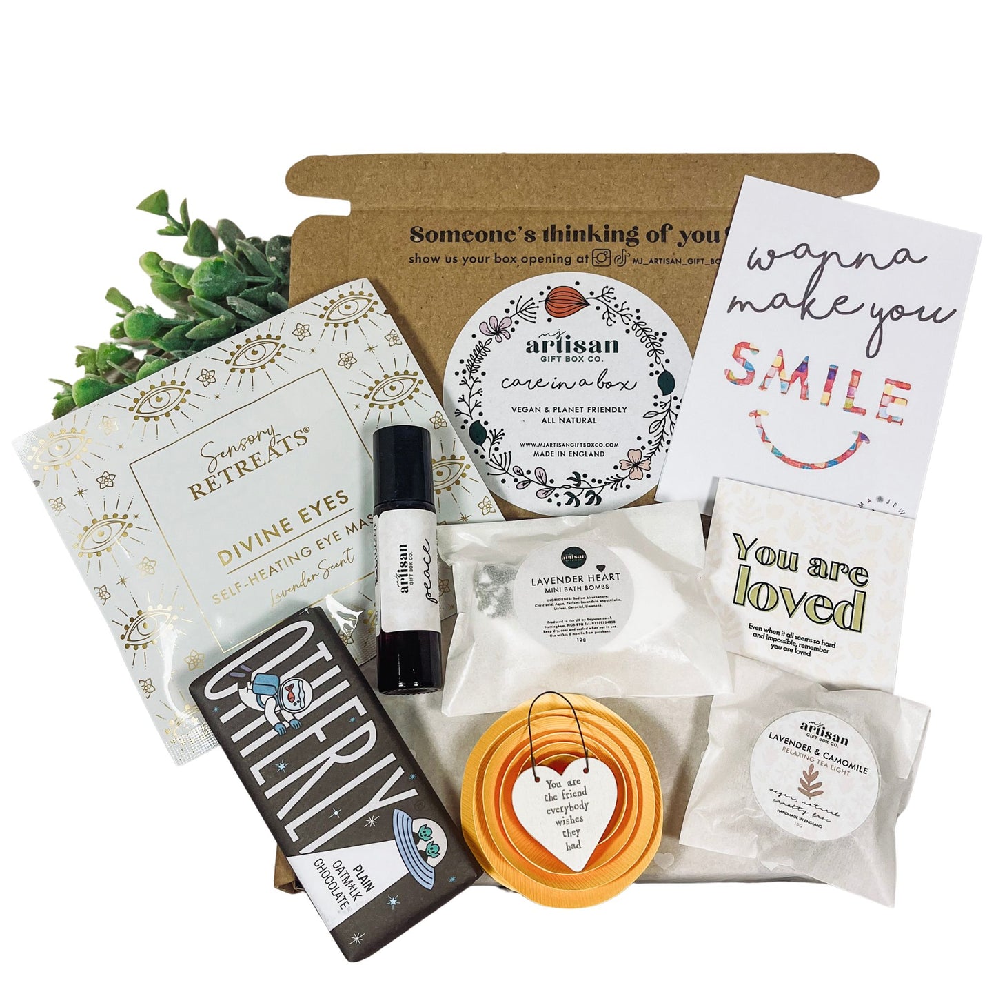Best friend care package Hug in a box Letterbox postal gift | Eco Vegan image 3