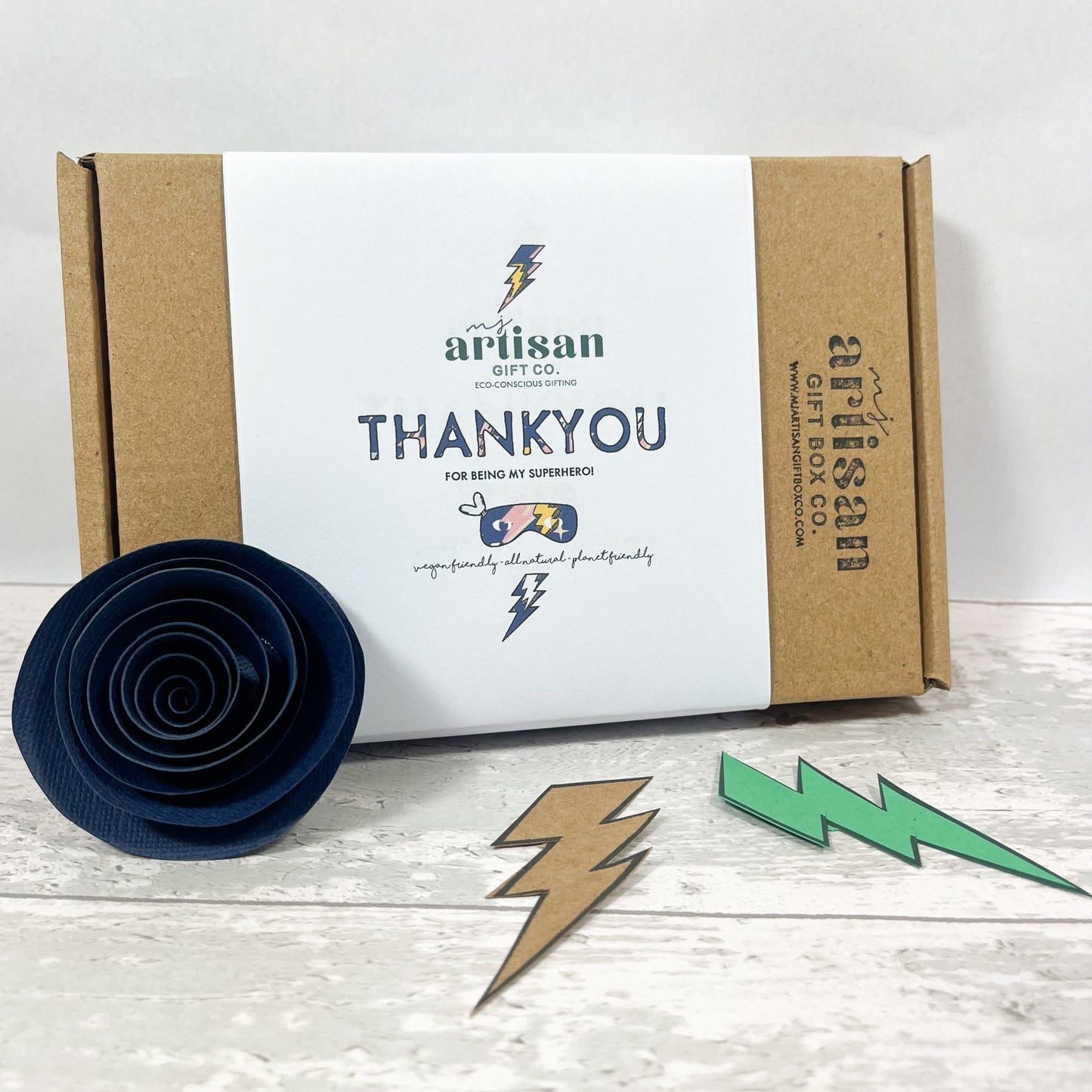 Teacher gift thank you postal eco 'Teachers are Superheroes' | Vegan image 1