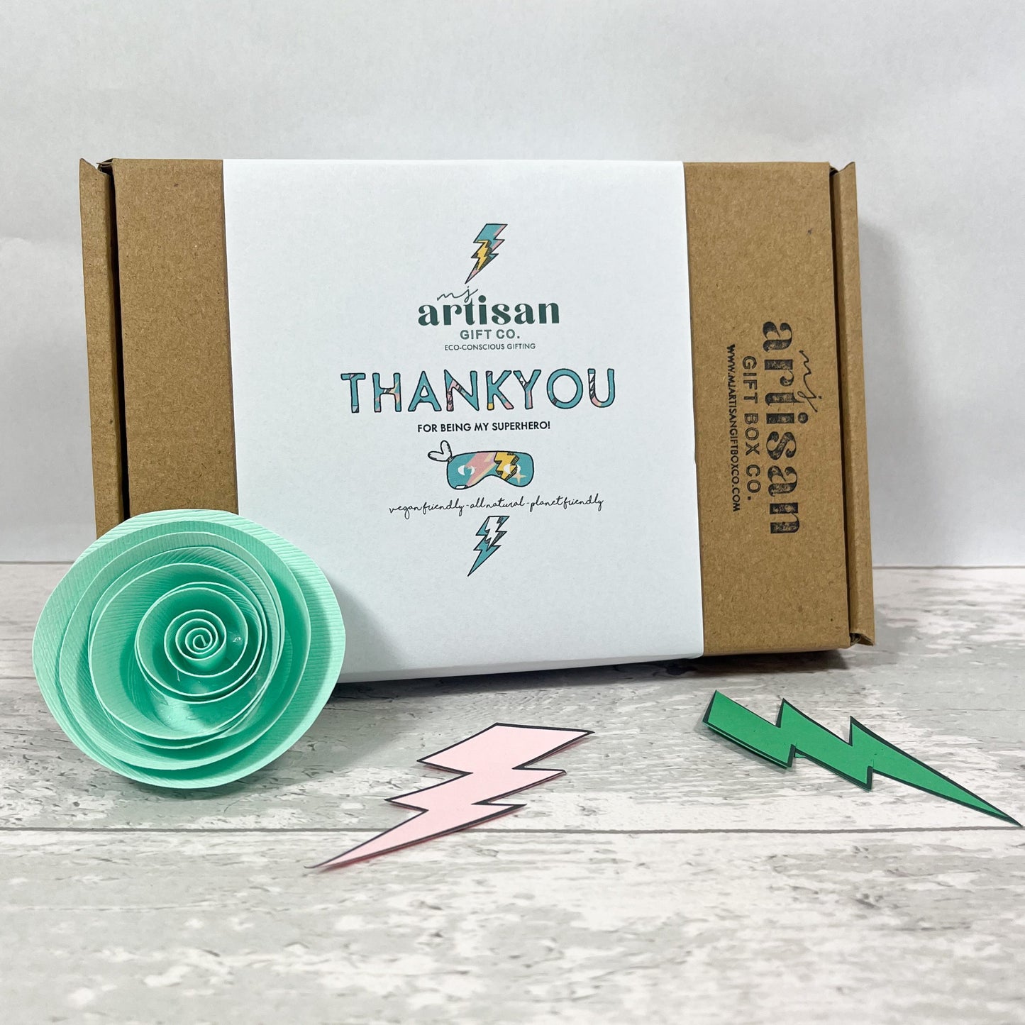 Teacher gift thank you postal eco 'Teachers are Superheroes' | Vegan M image 1