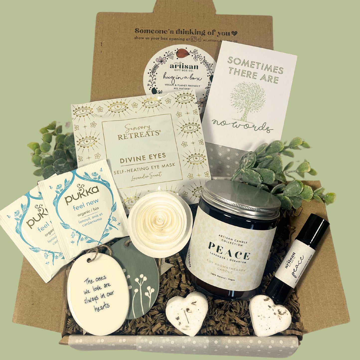 Bereavement Gift Hamper | Sympathy Gift | memory stone | White image 1