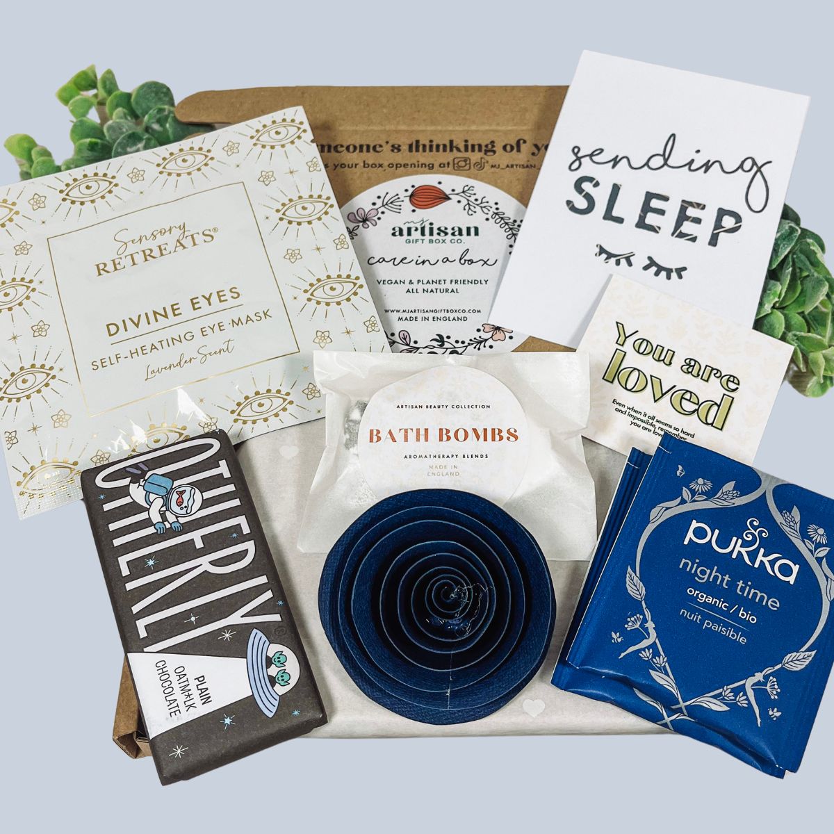Letterbox gift | mini Care package | Spa night blue image 3