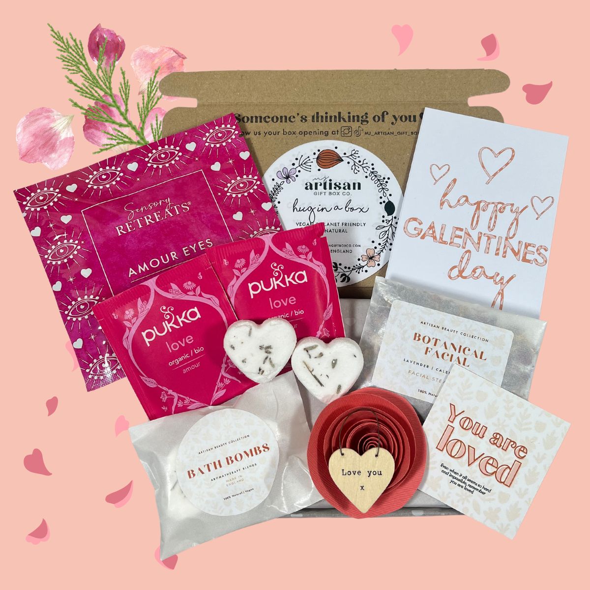Valentines Day Letterbox gift | Self Care Sending love | spa in a box | vegan image 2