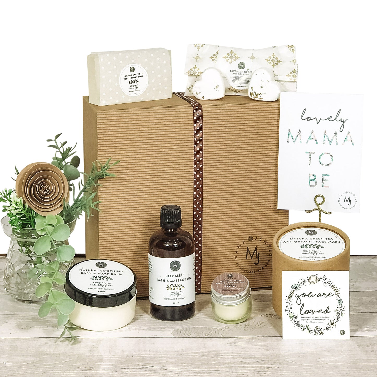 Mum to be Gift hamper | Pregnancy Pamper | Baby shower | Green | Mocha image 1
