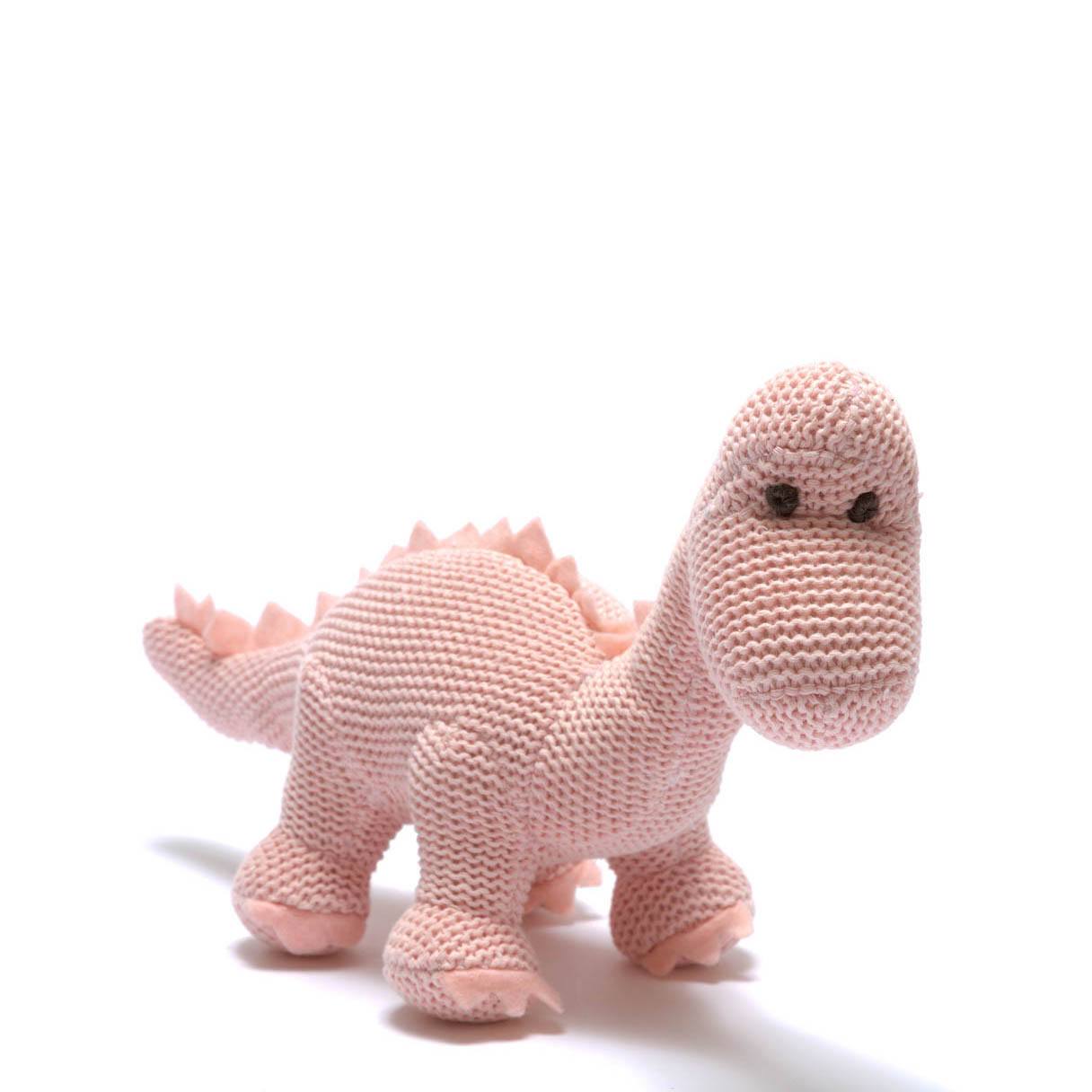 Mum and Baby gift hamper | Baby shower | knitted pink dinosaur image 3
