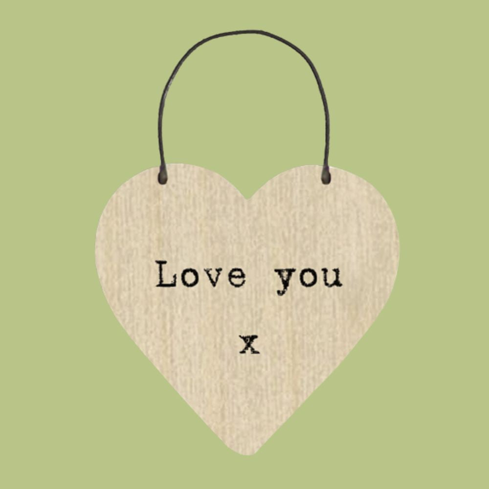 Wooden Message heart hangers