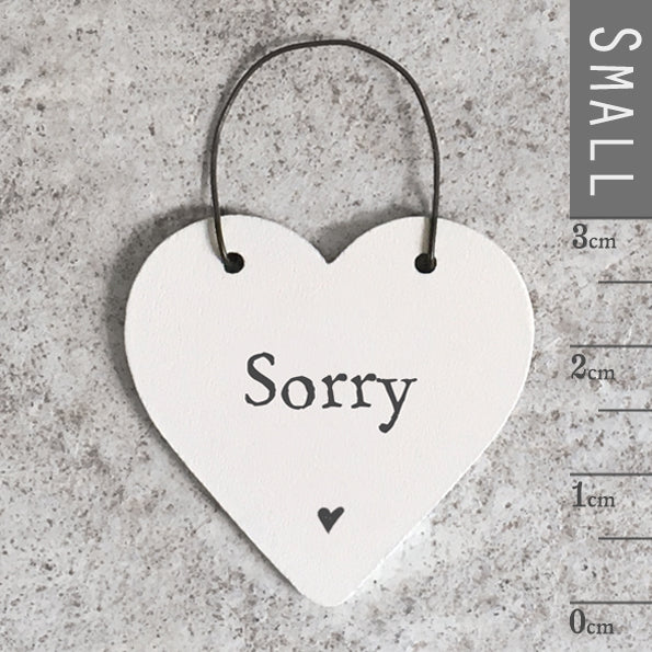 Wooden Message heart hangers
