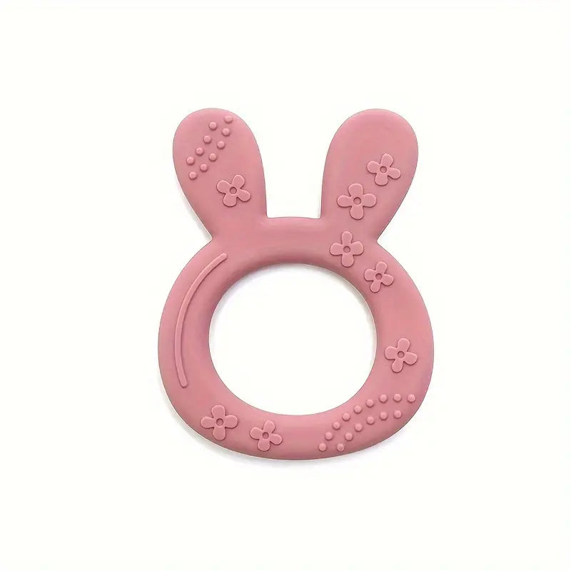 Bunny Teething Toy Silicone UK | Grey, Pink, Green