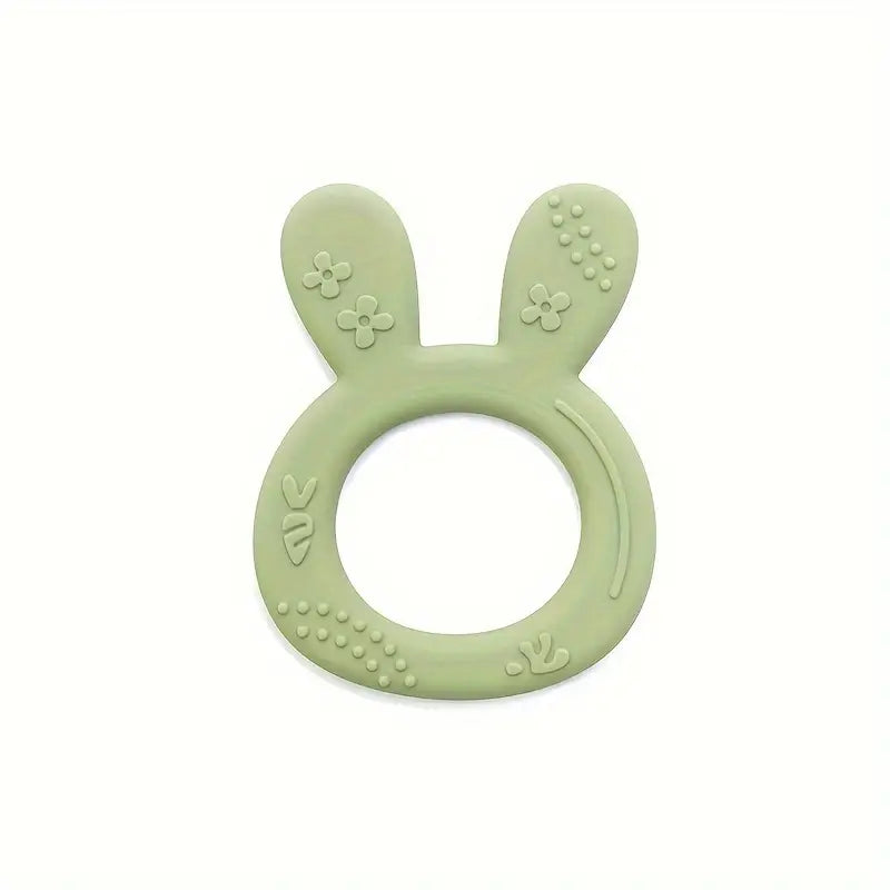 Bunny Teething Toy Silicone UK | Grey, Pink, Green