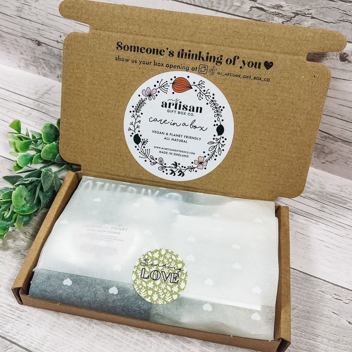 Bereavement Gift Sympathy Grief Care package | Letterbox postal eco gift | white | Vegan image 2