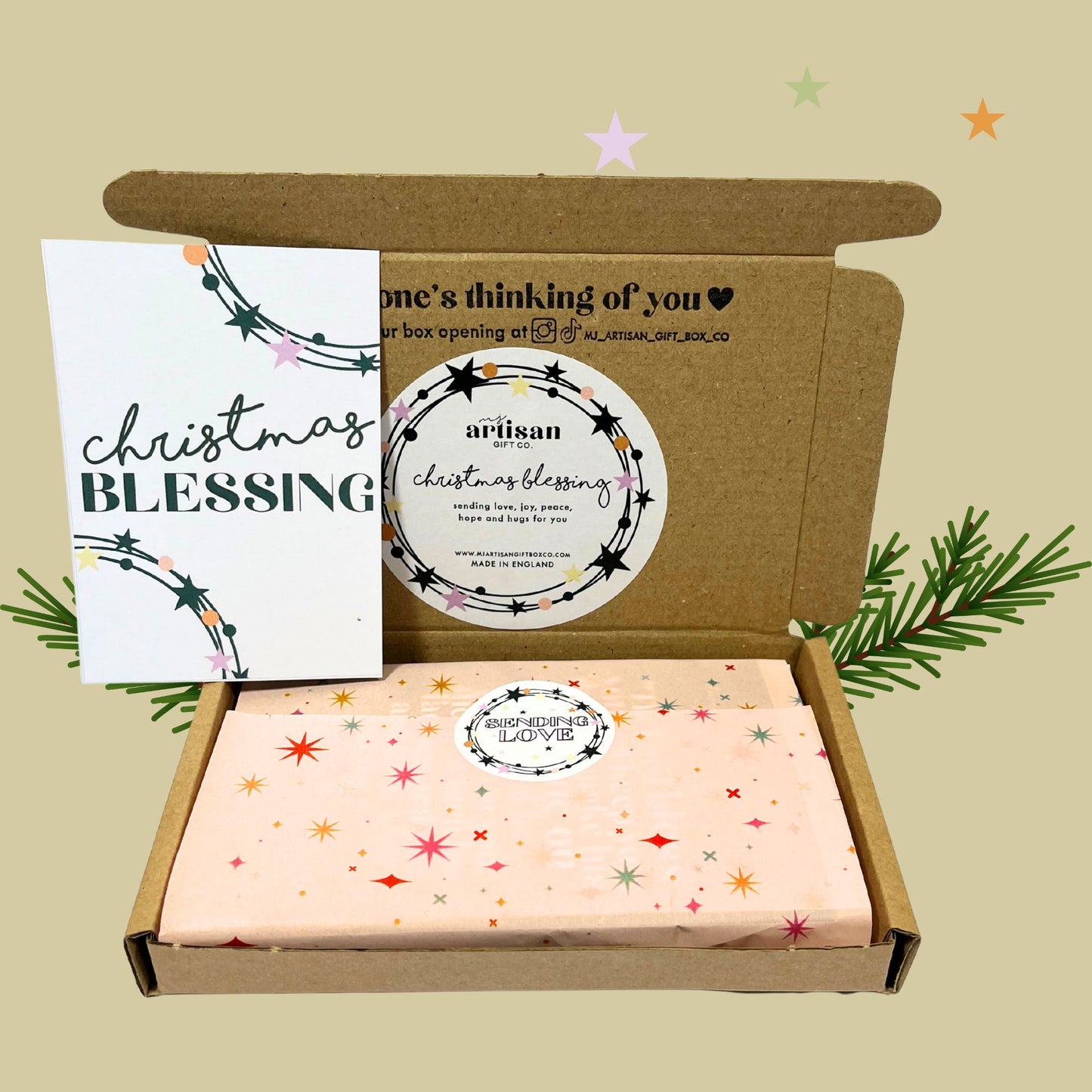 A Christmas Blessing gift box for her postal letterbox a