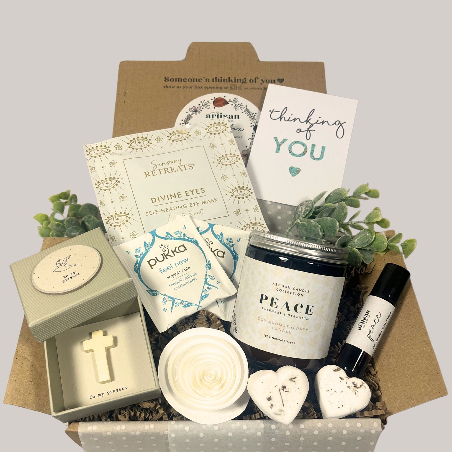 Bereavement Gift | Thinking of you gift | Christian Faith Grief Hamper | White image 1