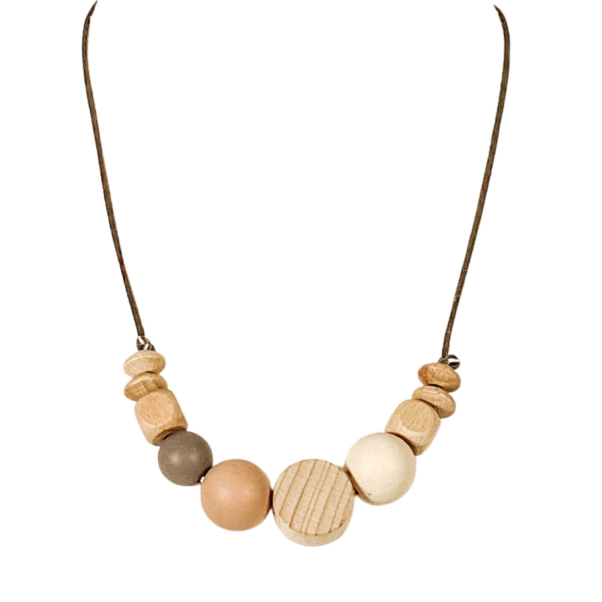 NOA Beechwood and silicone teething necklace | Muted Clays image 1