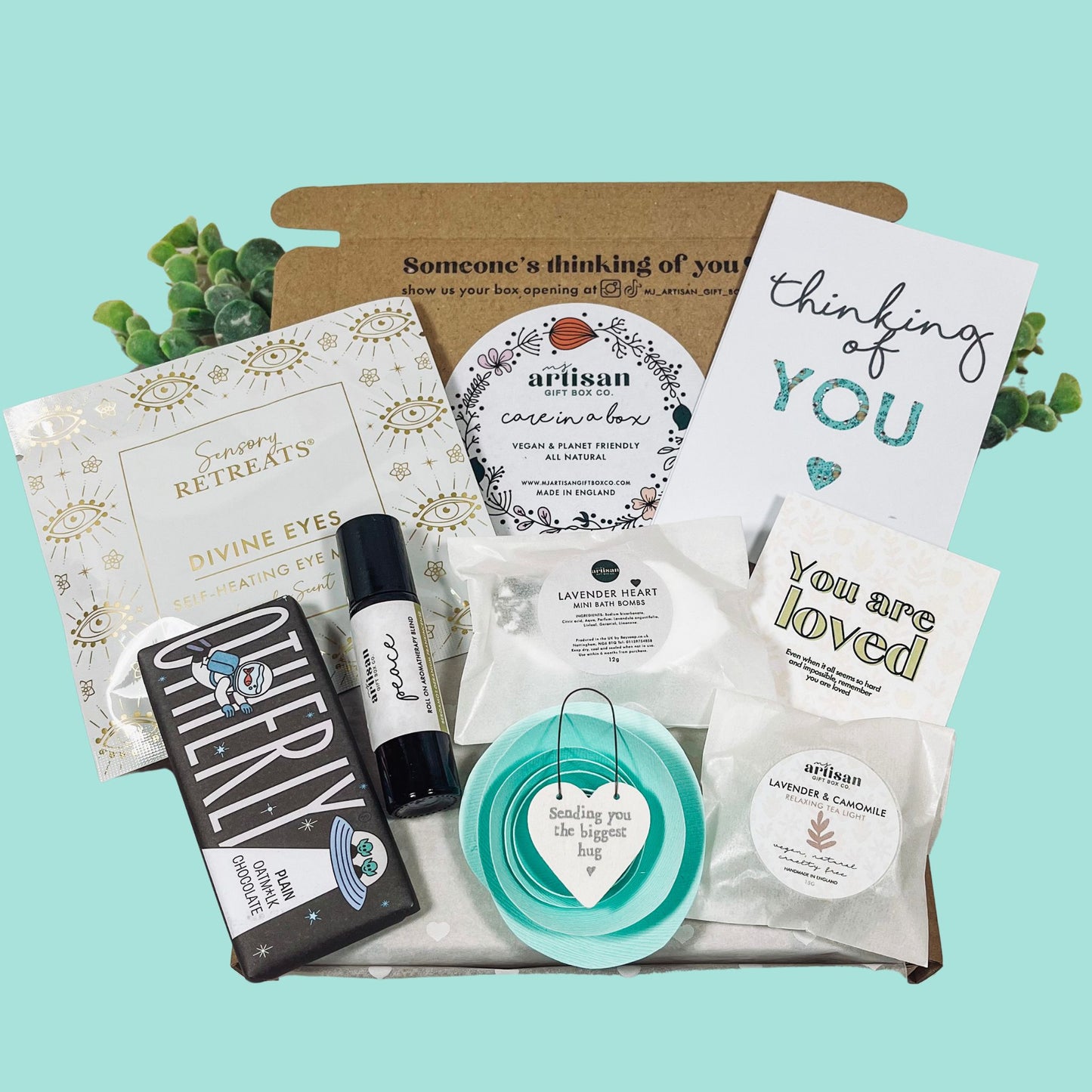 Hug in a box care package Letterbox postal gift | Eco Vegan image 4