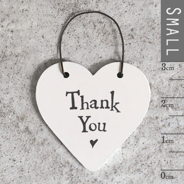 Wooden Message heart hangers