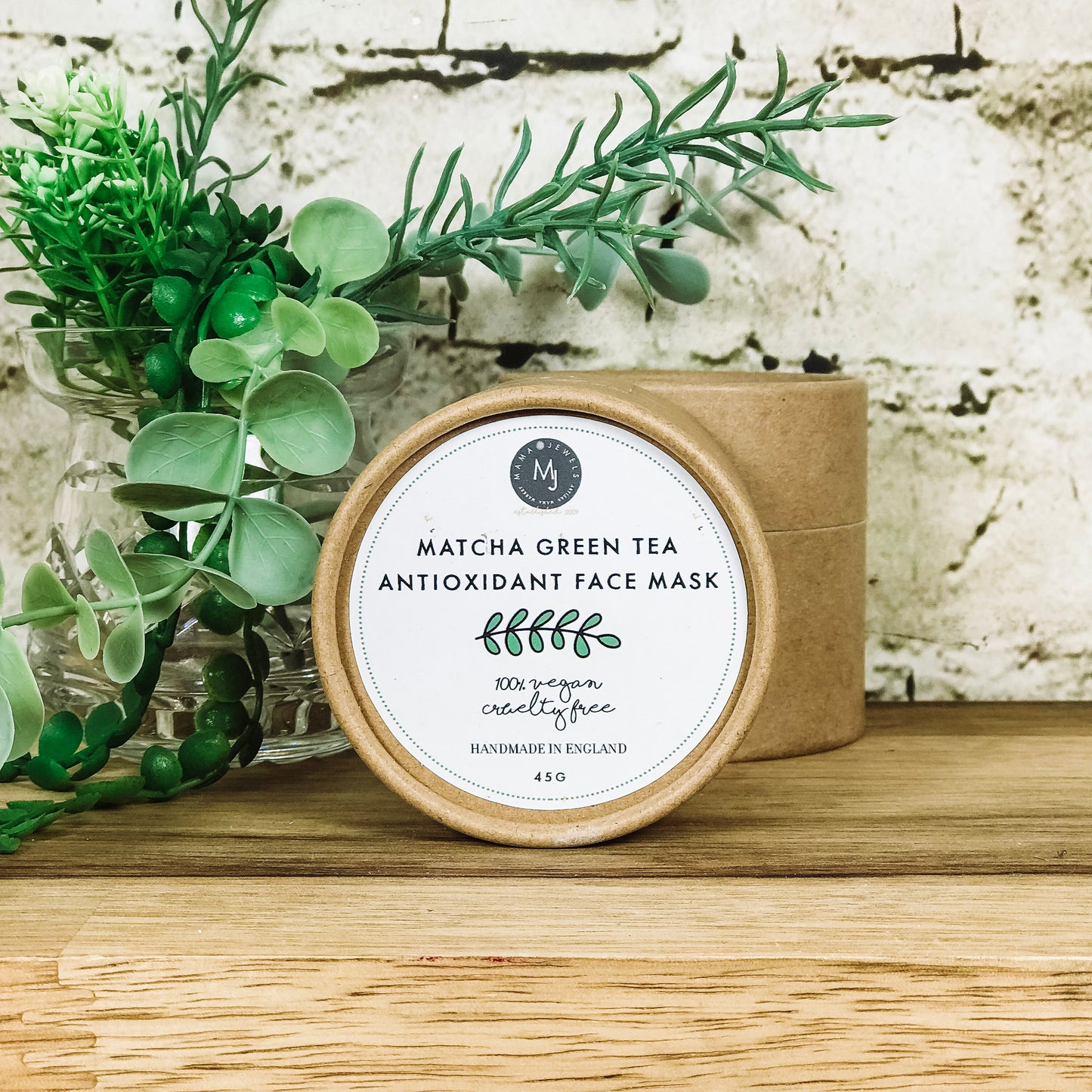 Vegan Matcha green tea rejuvenating face mask