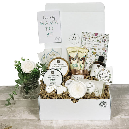 Luxury Ultimate New Mum Gift hamper, Natural, Vegan, Self care, Pamper, Relaxation, Baby shower | White LX