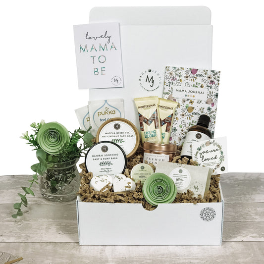 Luxury Ultimate New Mum Gift hamper, Natural, Vegan, Self care, Pamper, Relaxation, Baby shower | Green LX