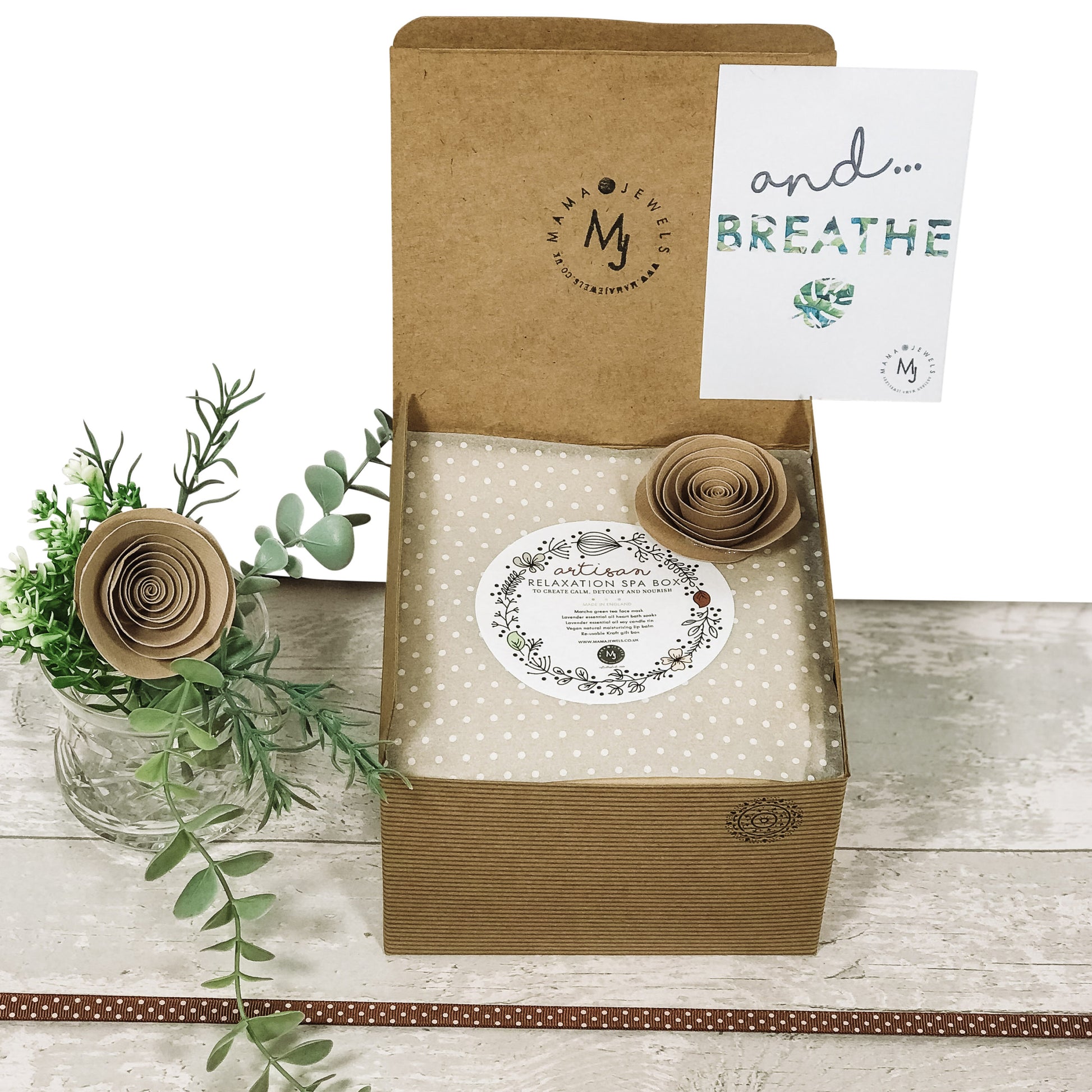 Relaxation Self Care spa box hamper | natural vegan wellness | Mocha image 1
