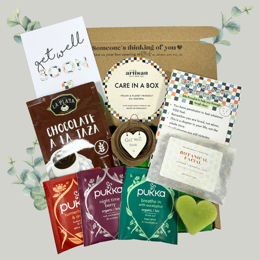 Get well soon Letterbox gift postal eco vegan him