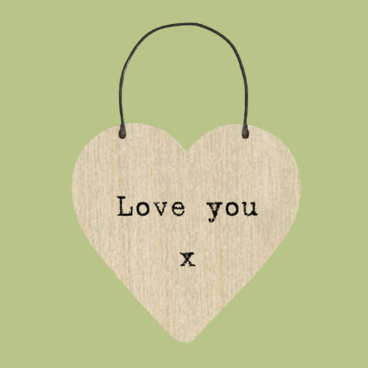 Wooden Message heart hangers