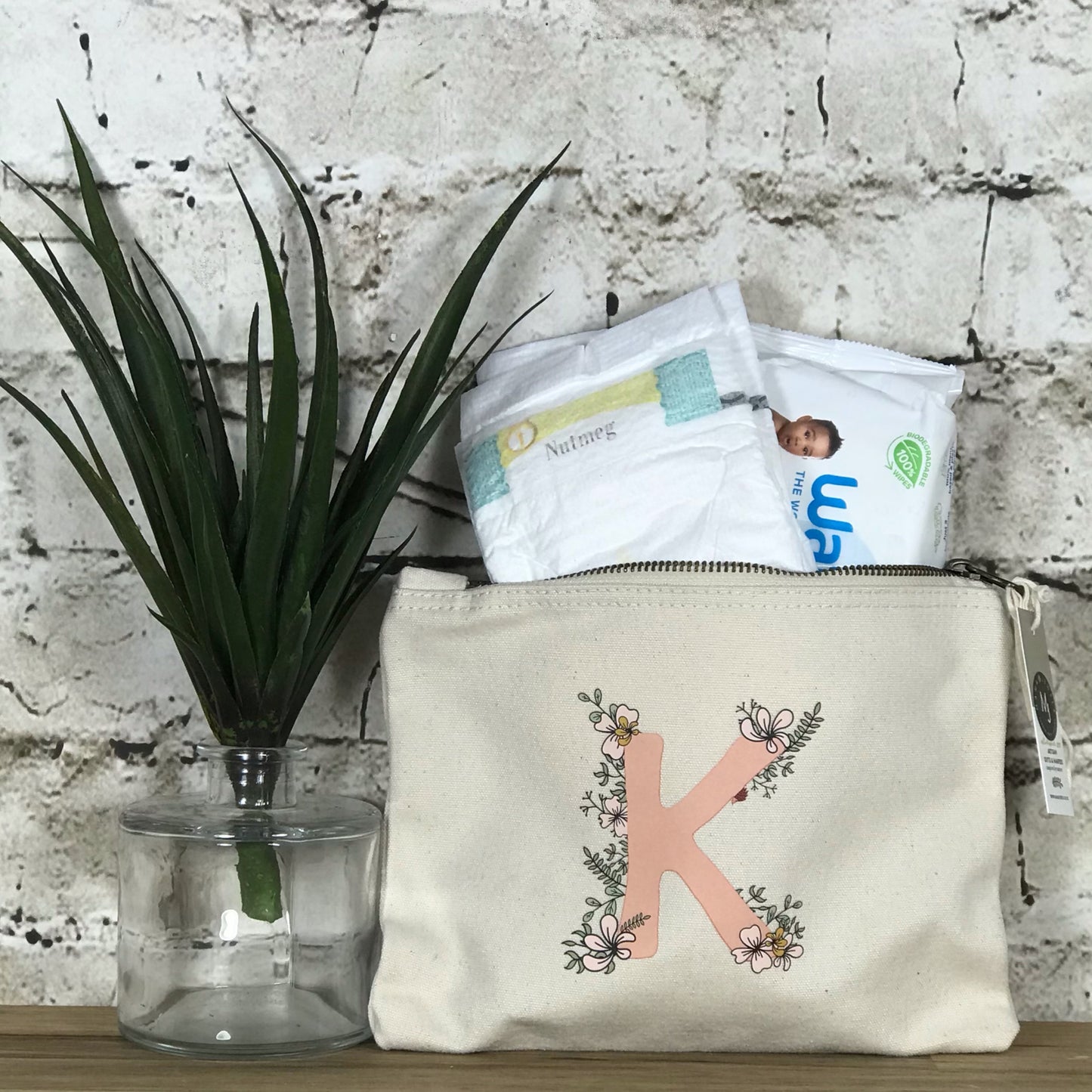 Monogram personalised purse bag