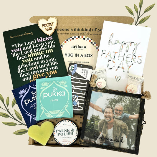 Christian Father’s day postal gift | photo frame | Hug in box Thinking of You - simple