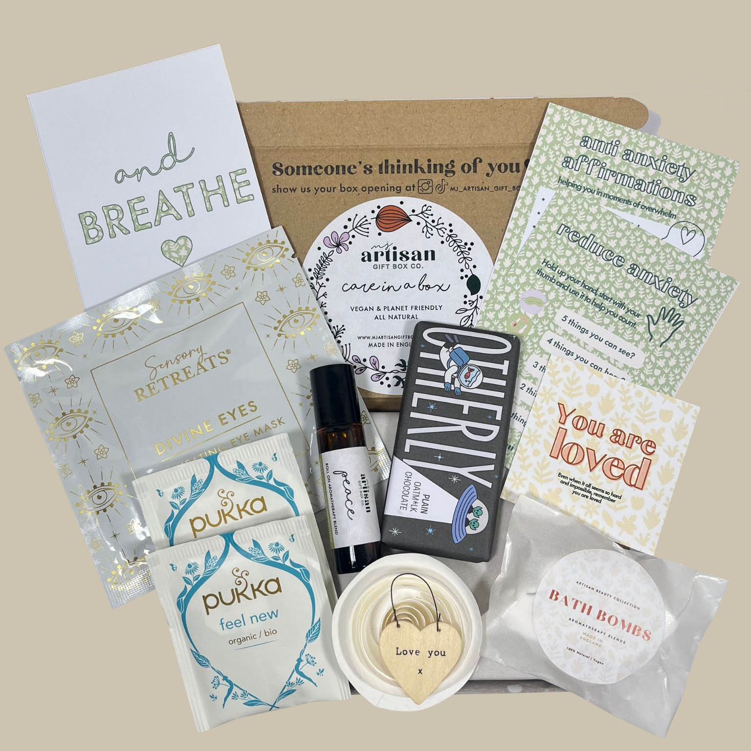 Anxiety Stress Letterbox Gift Care Package | Vegan eco image 0