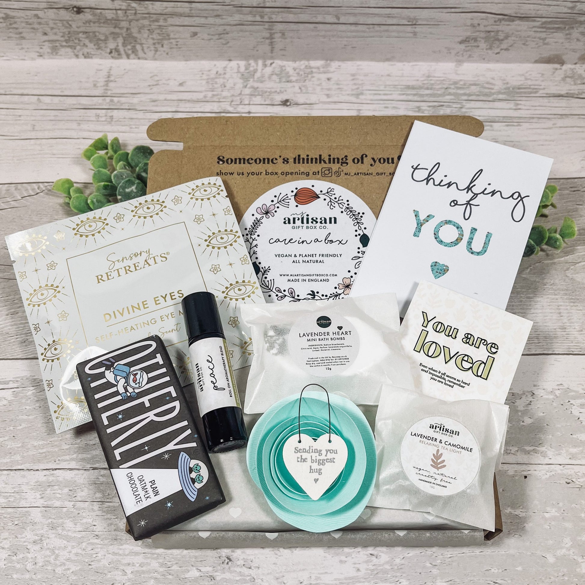 Hug in a box care package Letterbox postal gift | Eco Vegan image 2