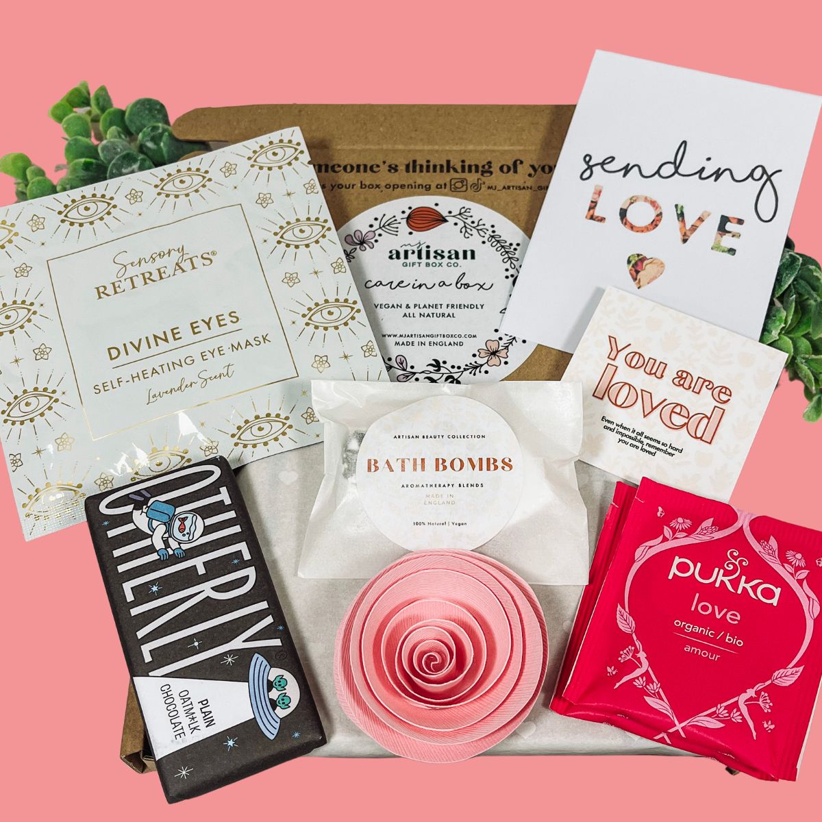 Letterbox gift | mini Care package | LOVE spa pink image 0
