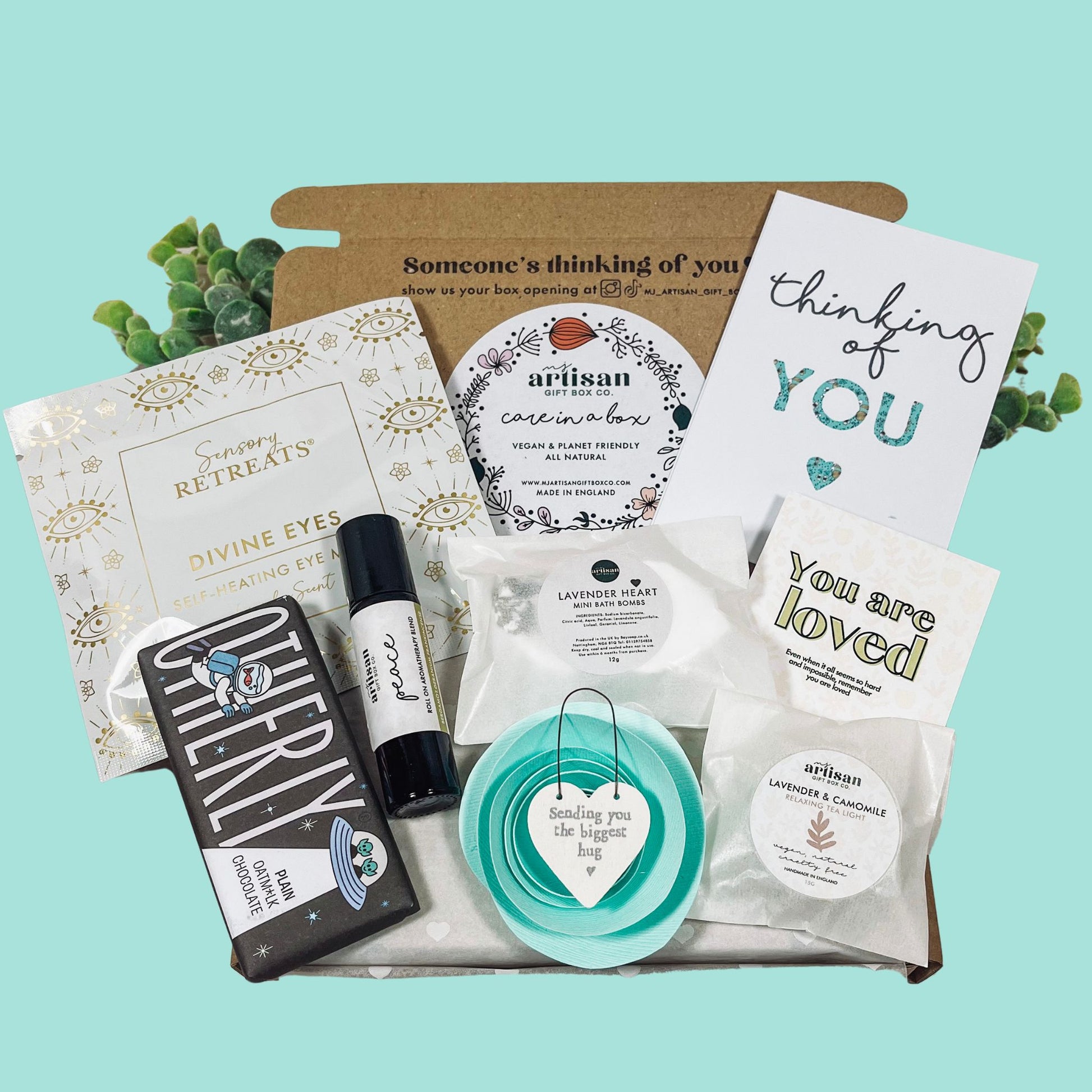 Hug in a box care package Letterbox postal gift | Eco Vegan image 0