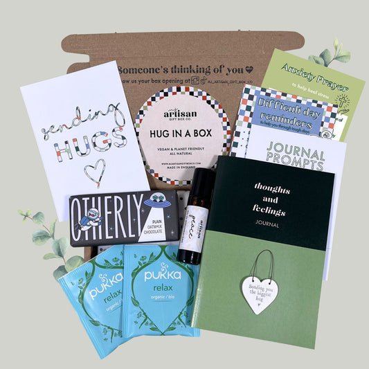 Letterbox Hug in a Box Christian Faith Religious Get Well Soon gift for men | Journal | Thinking