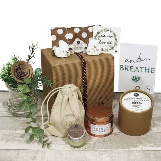Relaxation Self Care spa box hamper | natural vegan wellness | Mocha image 0