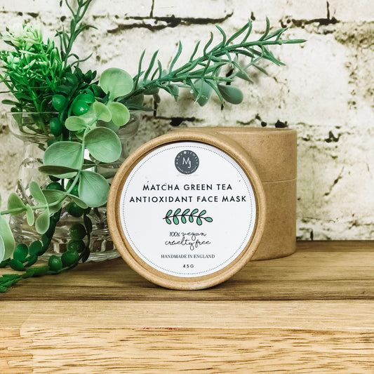 Vegan Matcha green tea rejuvenating face mask